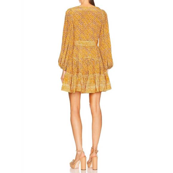 NEW ULLA JOHNSON hayana mini dress in citrine - Picture 3 of 3